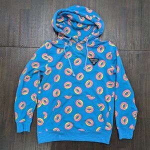 Odd Future | OFWGKTA | Men’s Small Blue Hoodie with Double Pocket and Pink Donut